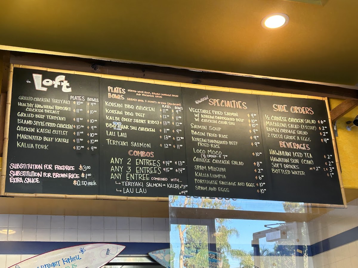 Loft Hawaiian Grill Menu - Image 3