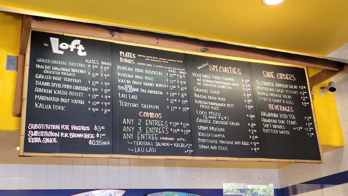 Loft Hawaiian Grill Menu - Image 4